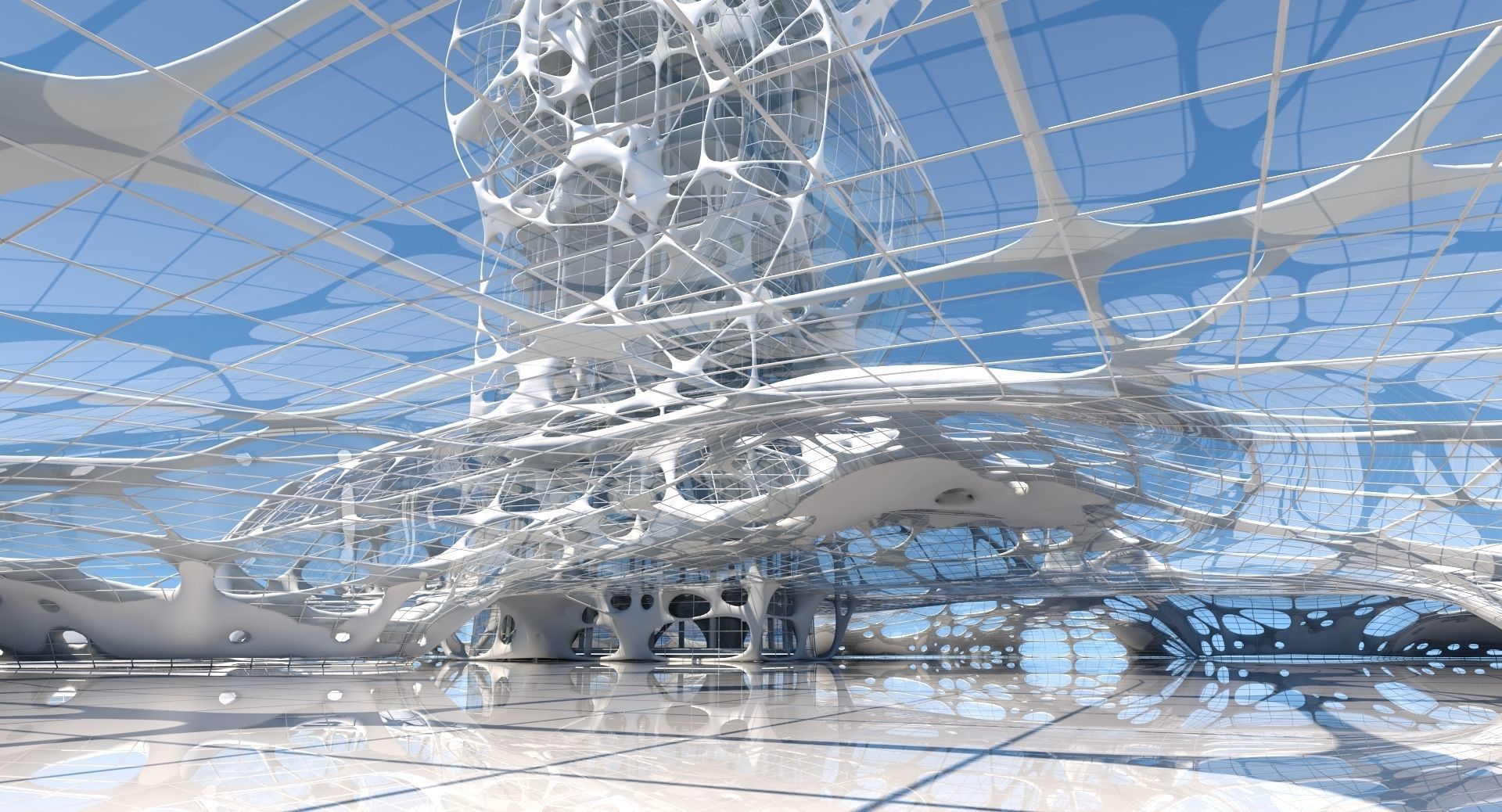 Futuristic Skyscraper 991 3D model_2