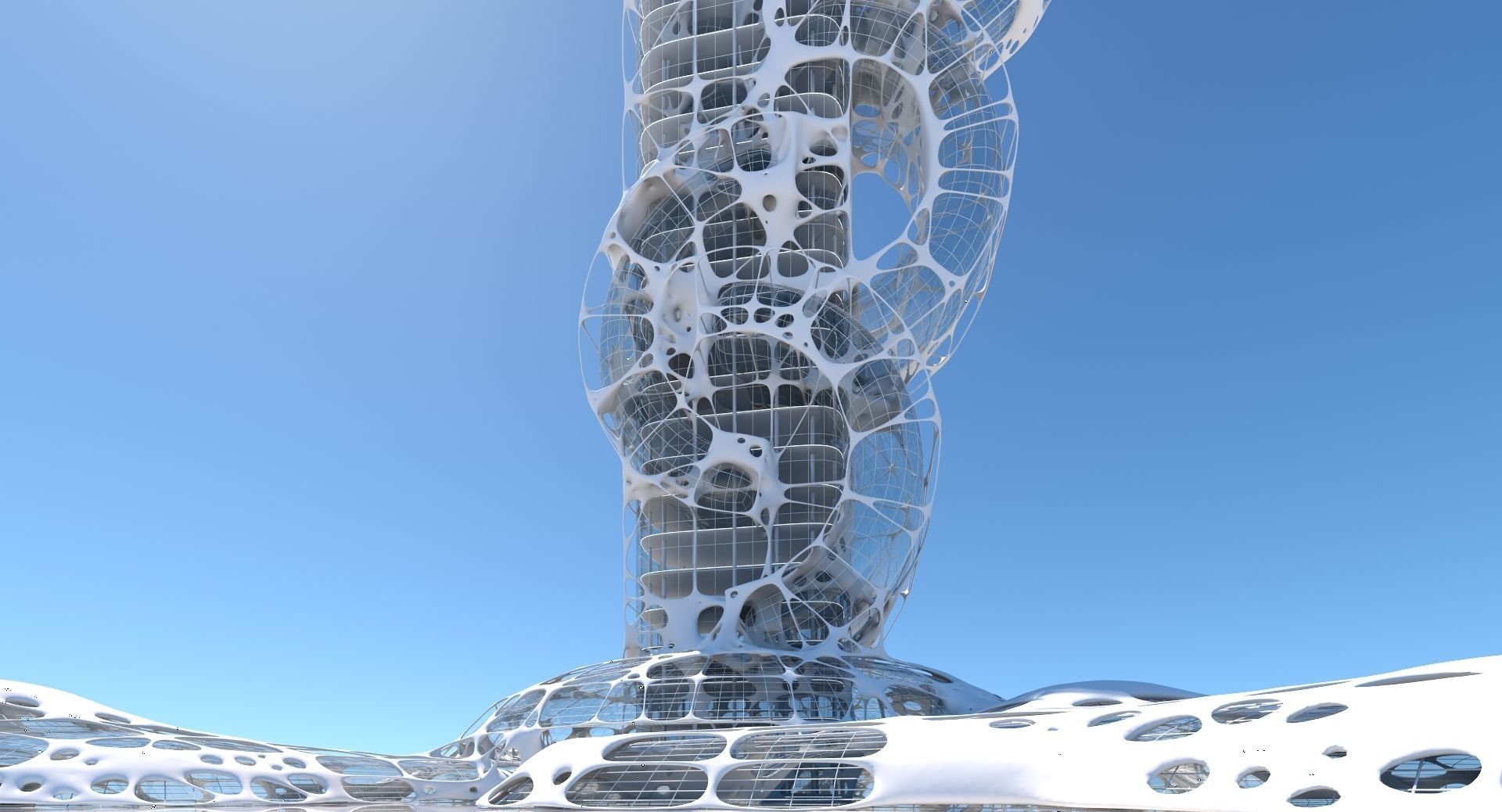 Futuristic Skyscraper 991 3D model_6