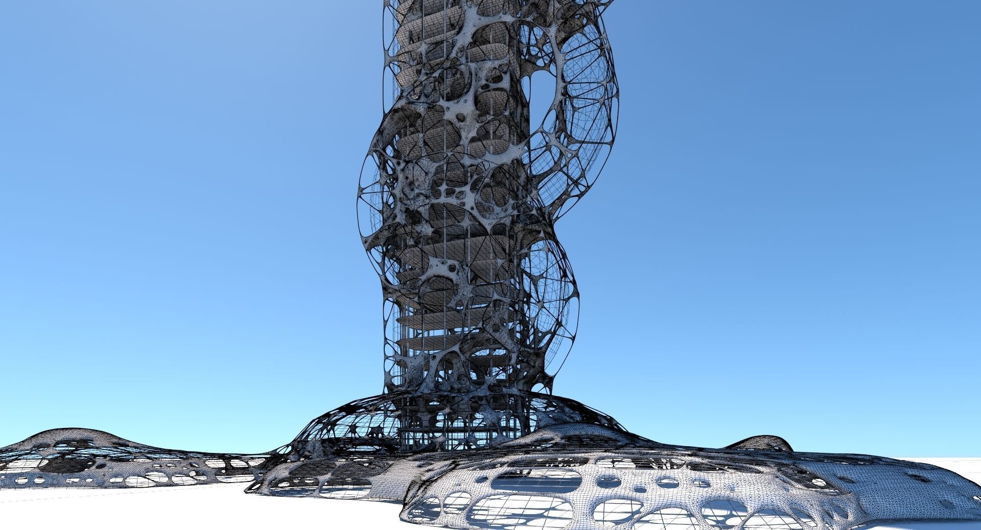 Futuristic Skyscraper 991 3D model_15