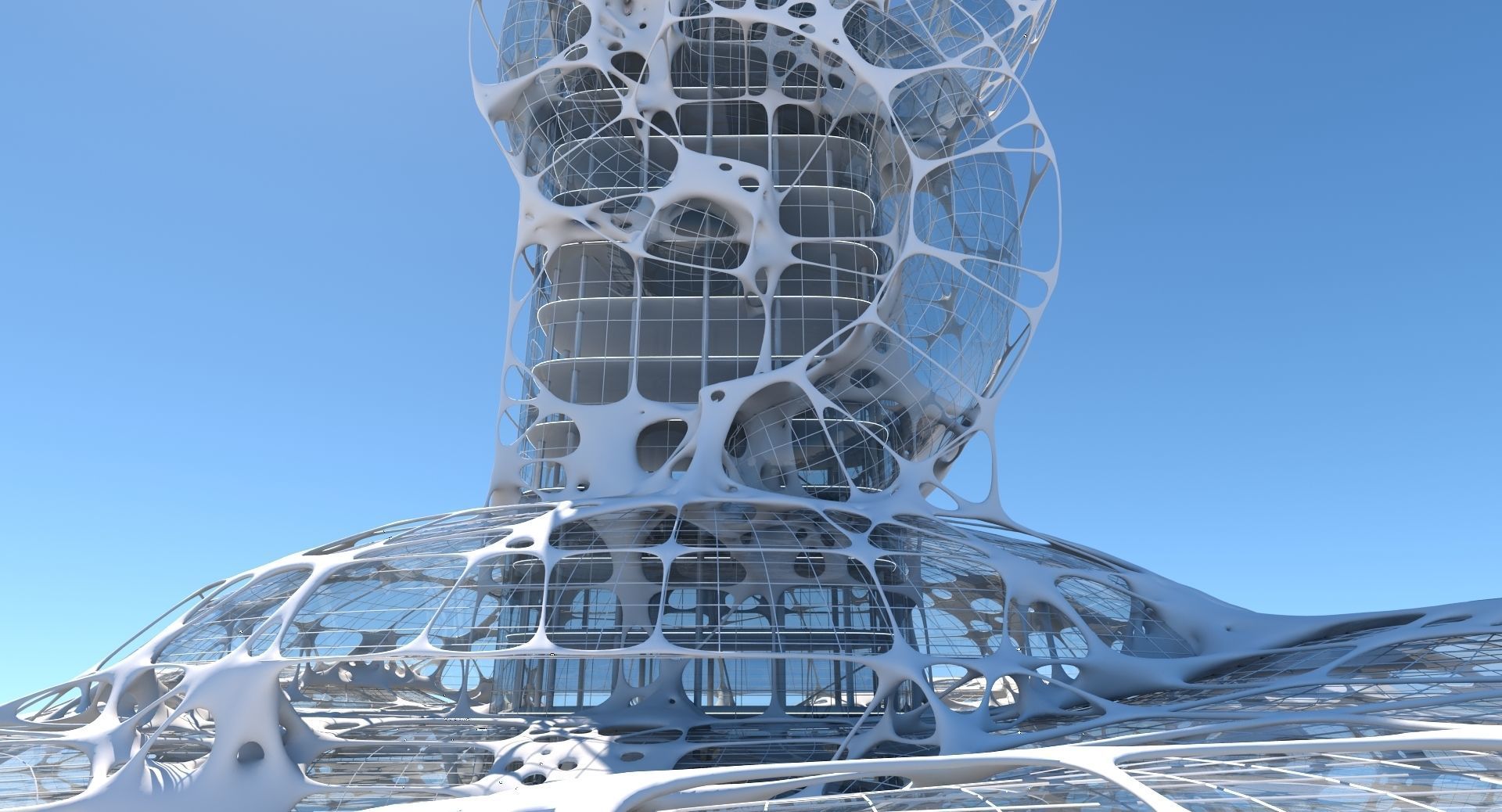 Futuristic Skyscraper 991 3D model_9