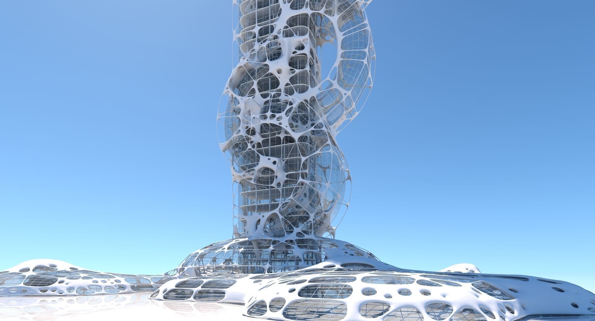 Futuristic Skyscraper 991 3D model_7