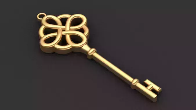 Tiffany Gold Key Pendant