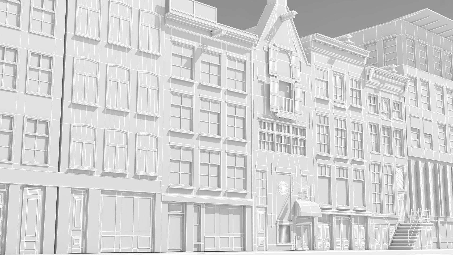 AMSTERDAM HOUSES 13 ANNA FRANK BUILDING 3D model_22