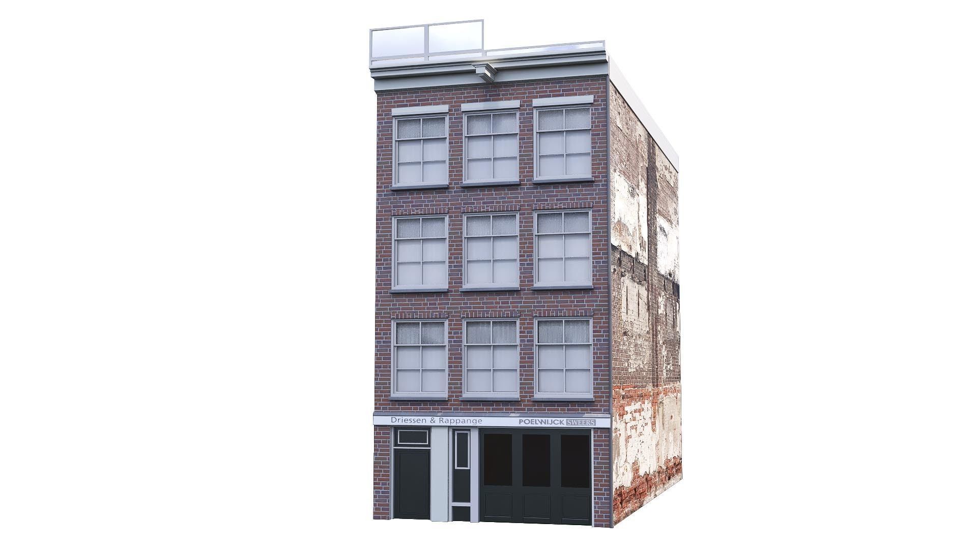 AMSTERDAM HOUSES 13 ANNA FRANK BUILDING 3D model_13