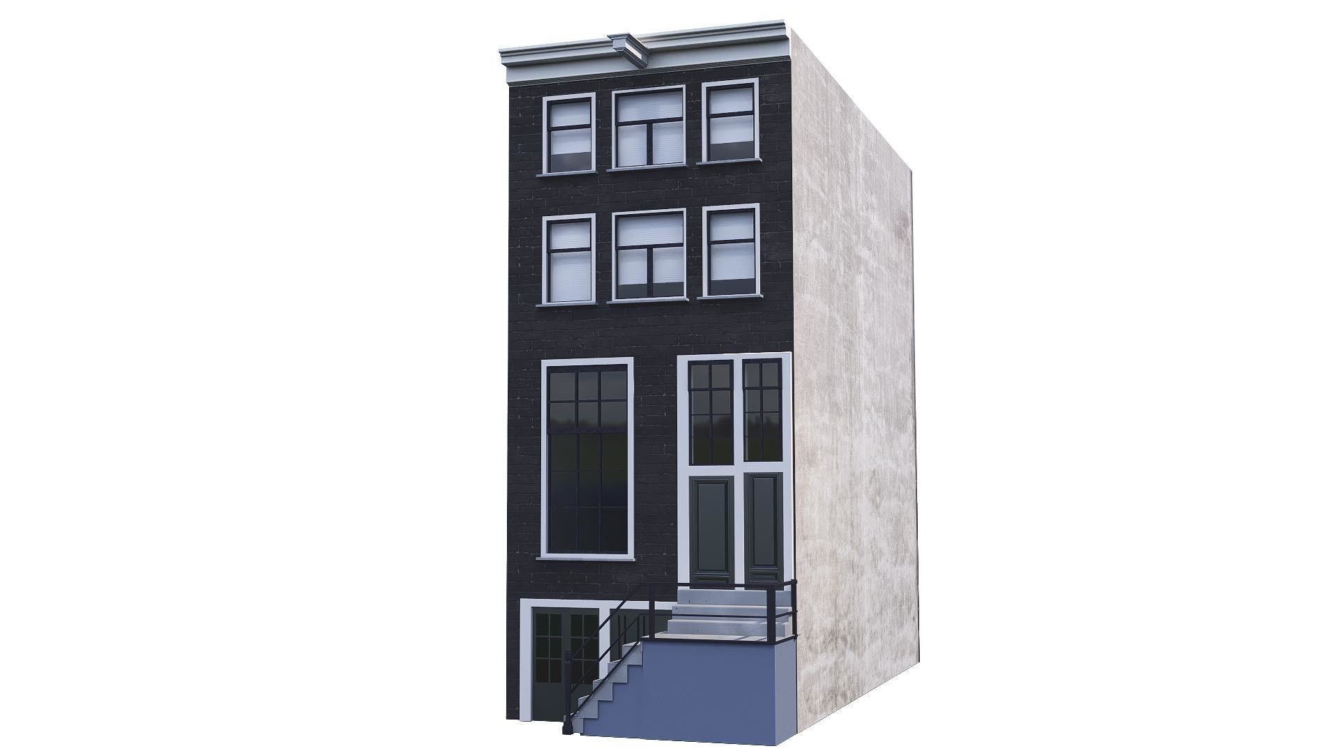AMSTERDAM HOUSES 13 ANNA FRANK BUILDING 3D model_9