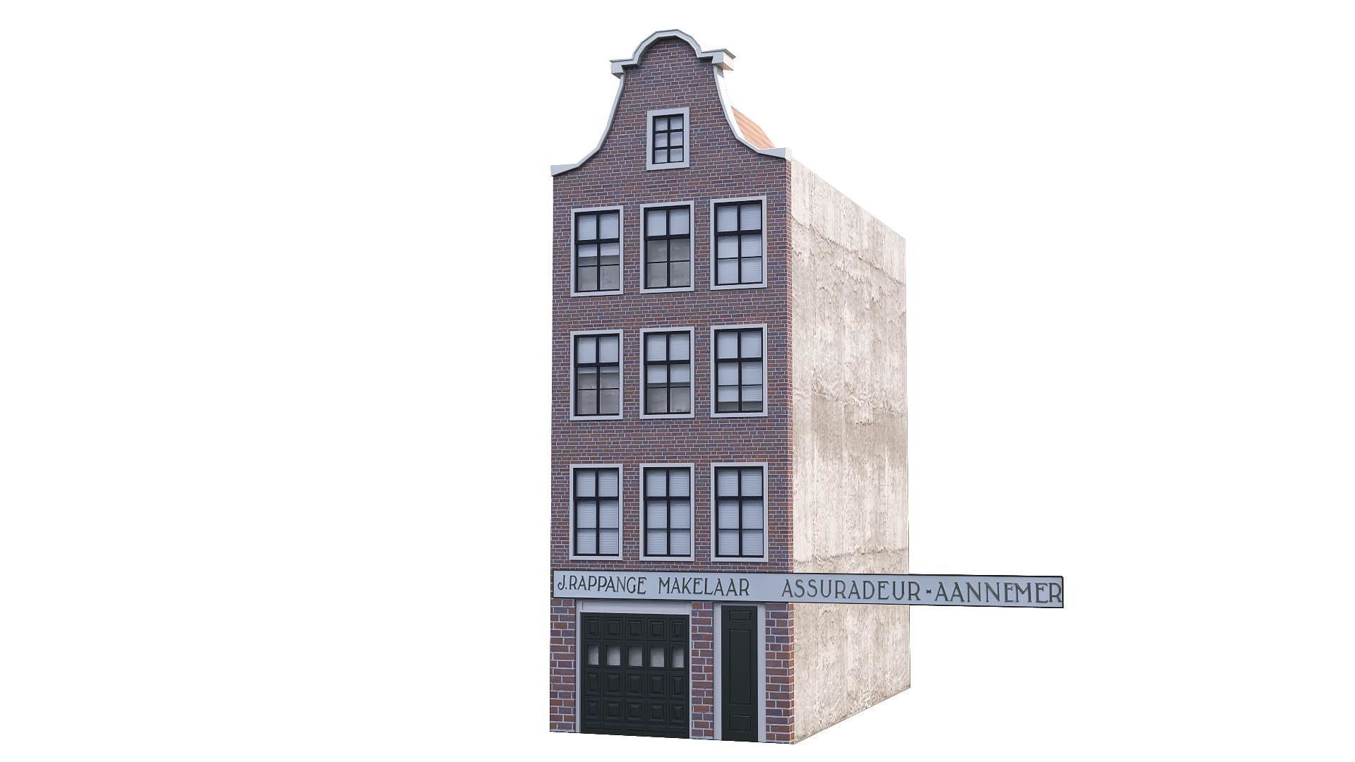 AMSTERDAM HOUSES 13 ANNA FRANK BUILDING 3D model_11