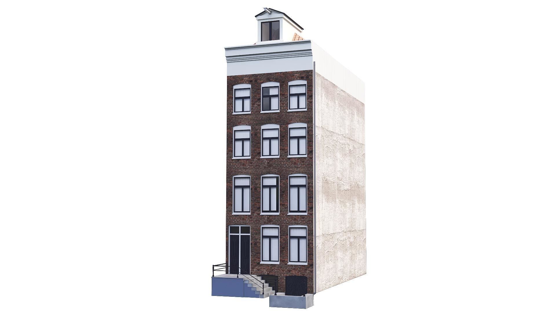 AMSTERDAM HOUSES 13 ANNA FRANK BUILDING 3D model_8