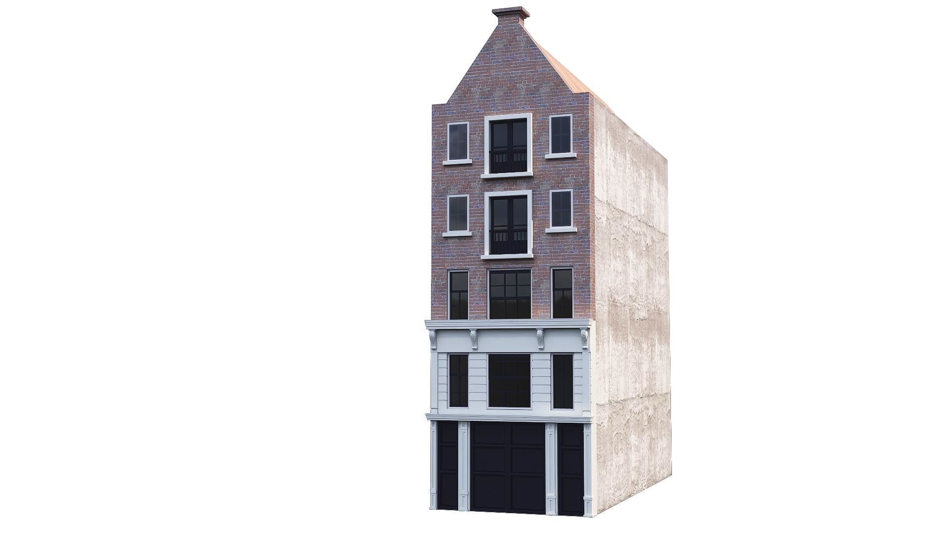 AMSTERDAM HOUSES 13 ANNA FRANK BUILDING 3D model_7