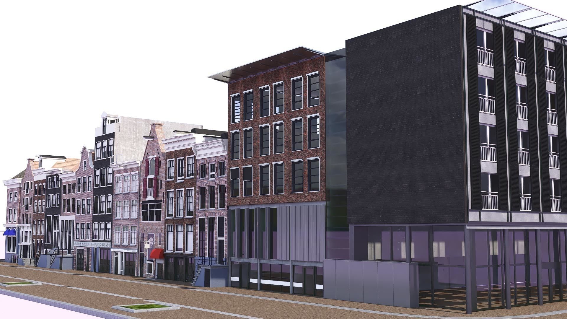 AMSTERDAM HOUSES 13 ANNA FRANK BUILDING 3D model_2