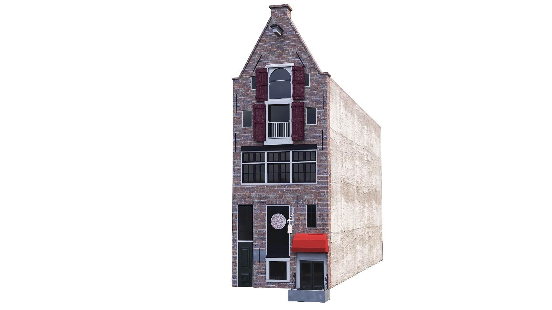 AMSTERDAM HOUSES 13 ANNA FRANK BUILDING 3D model_14