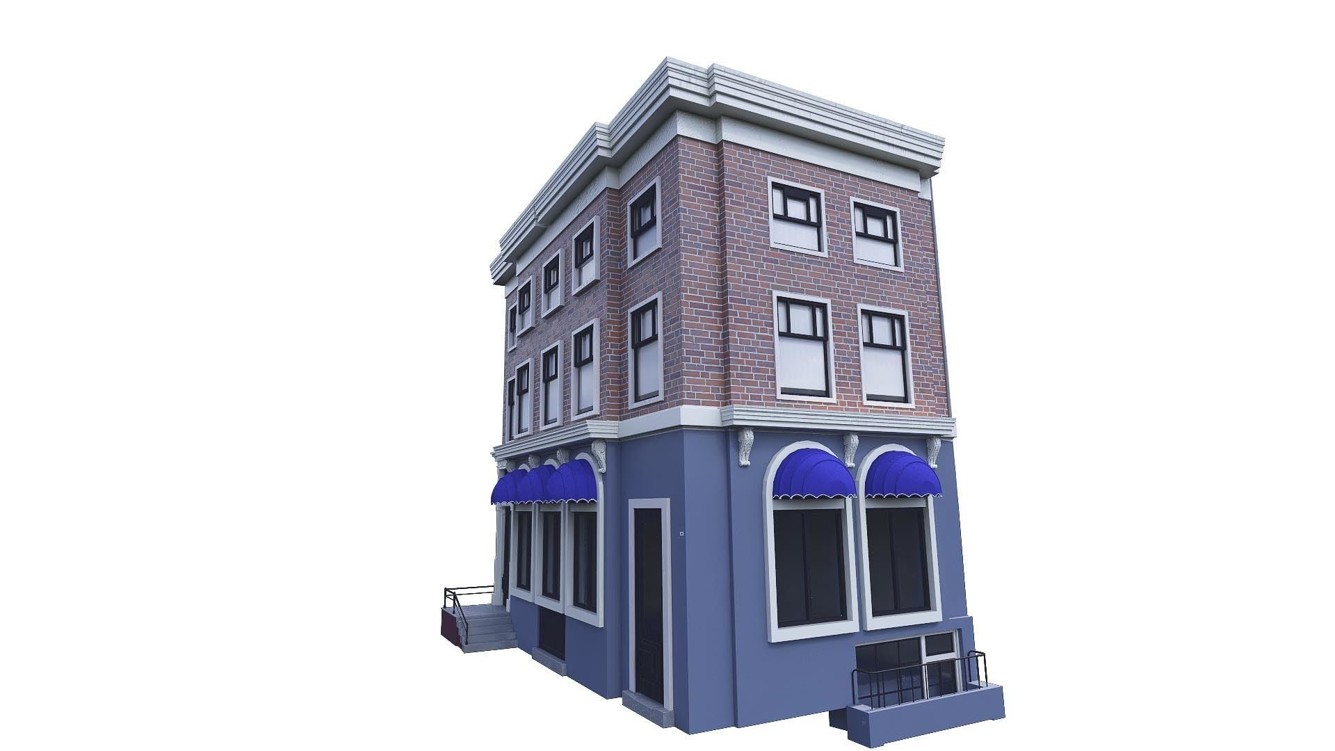 AMSTERDAM HOUSES 13 ANNA FRANK BUILDING 3D model_6