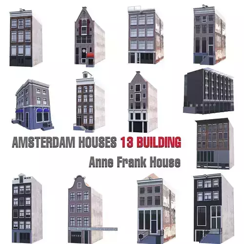 AMSTERDAM HOUSES 13 ANNA FRANK BUILDING 3D model