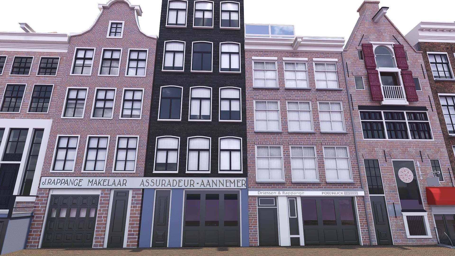 AMSTERDAM HOUSES 13 ANNA FRANK BUILDING 3D model_3