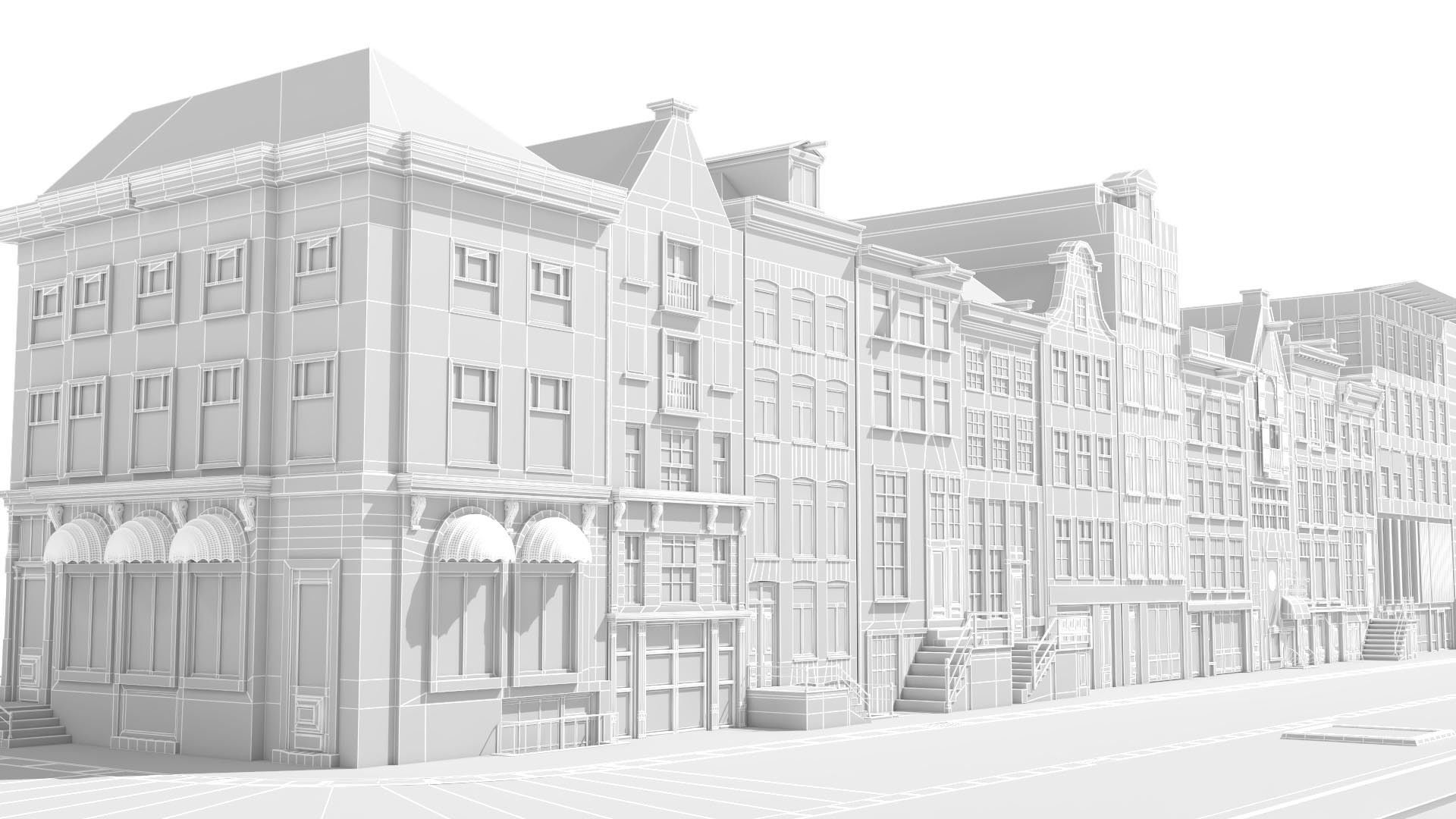 AMSTERDAM HOUSES 13 ANNA FRANK BUILDING 3D model_20