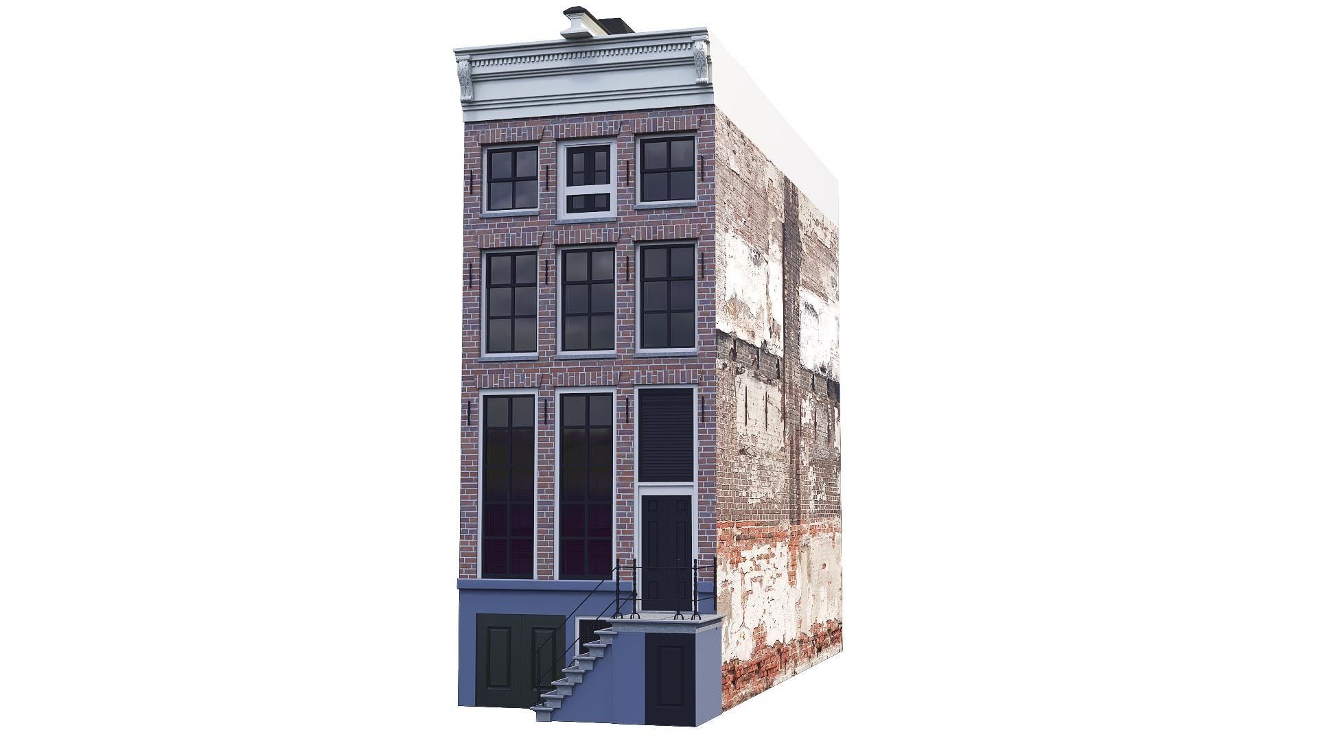 AMSTERDAM HOUSES 13 ANNA FRANK BUILDING 3D model_16