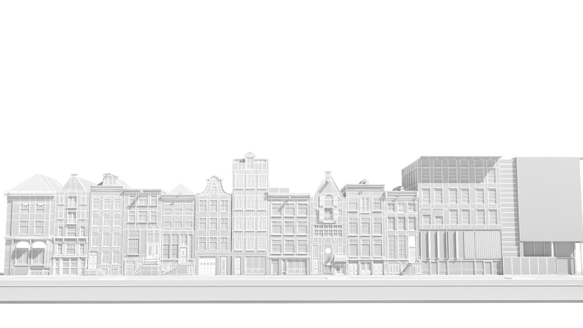 AMSTERDAM HOUSES 13 ANNA FRANK BUILDING 3D model_19