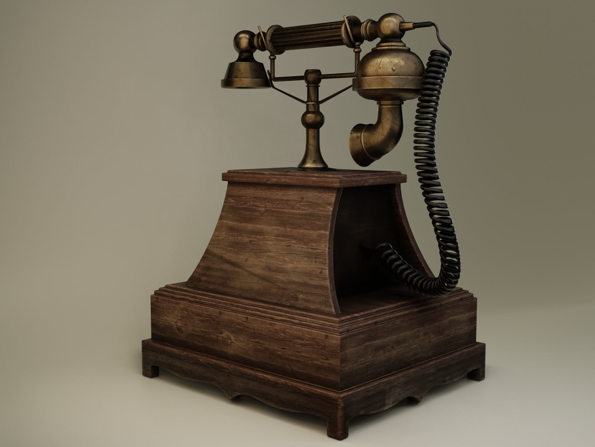 Vintage Telephone 3D model_6