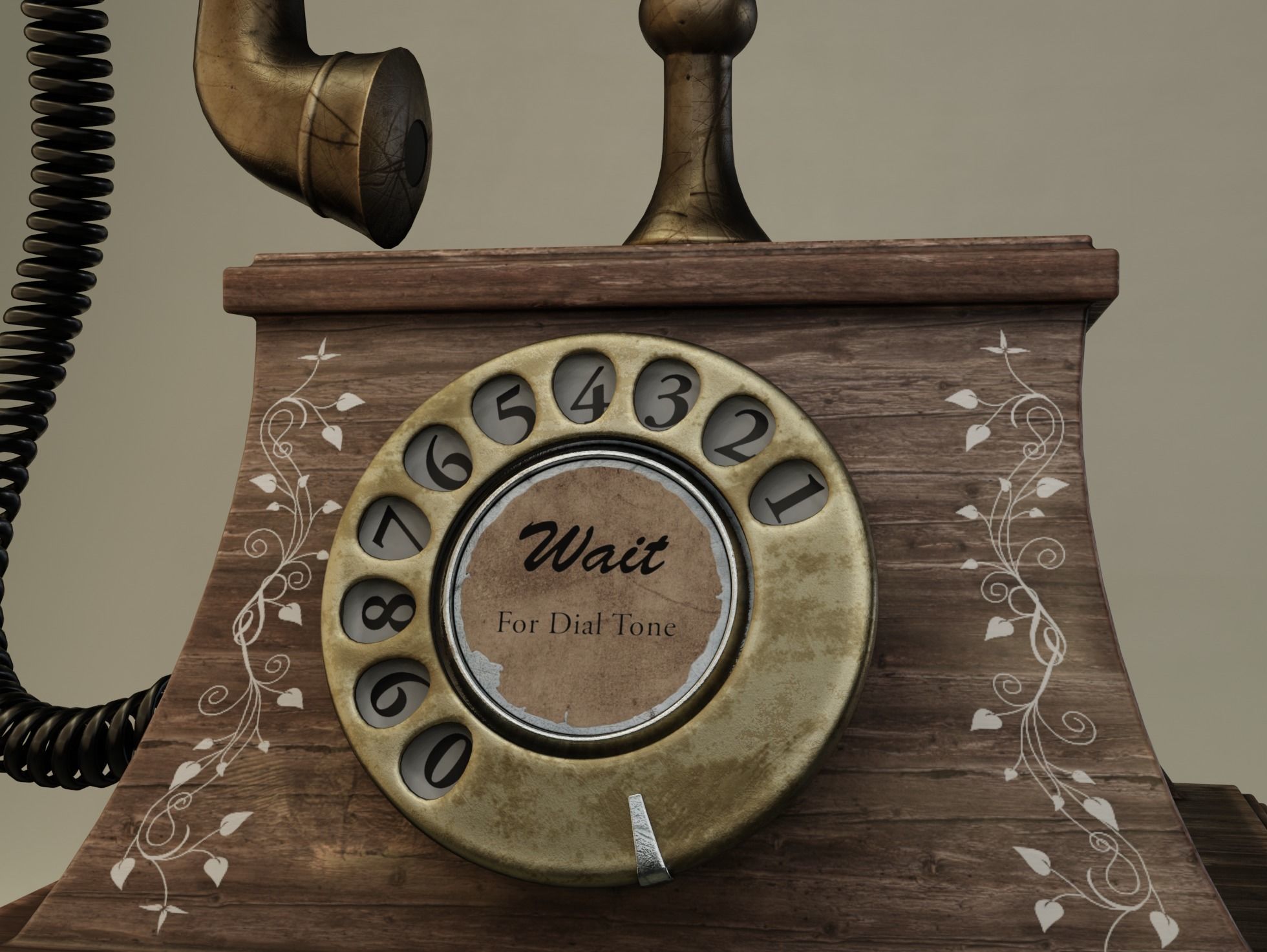 Vintage Telephone 3D model_4