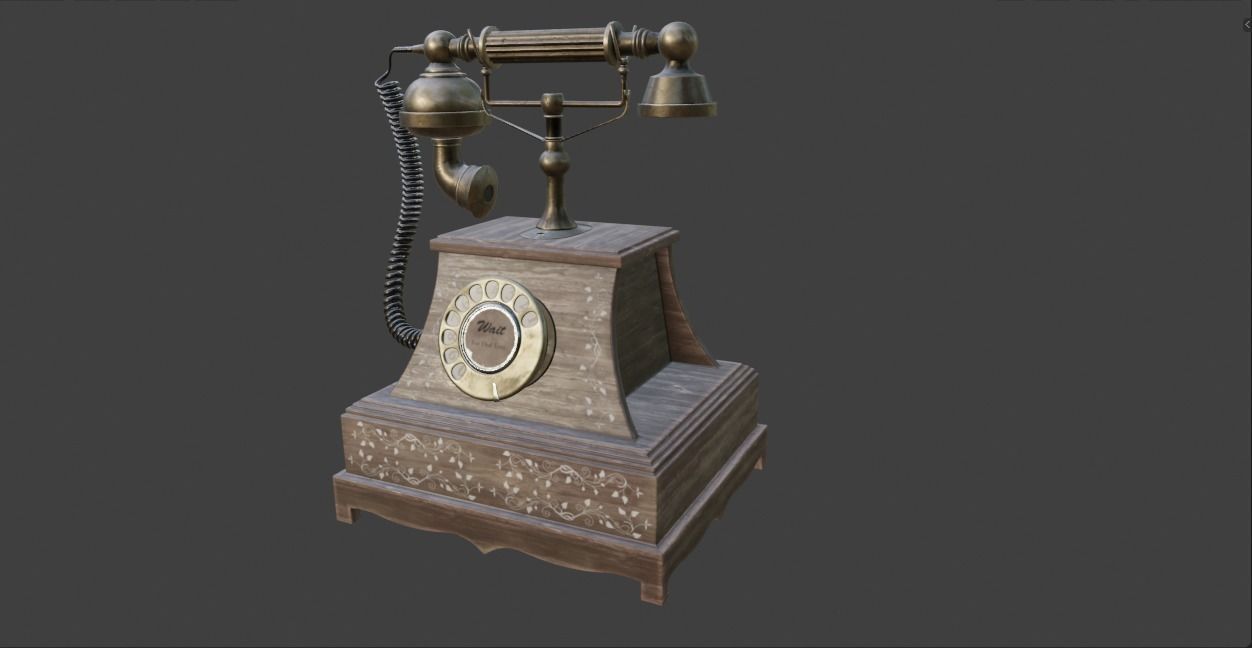 Vintage Telephone 3D model_8