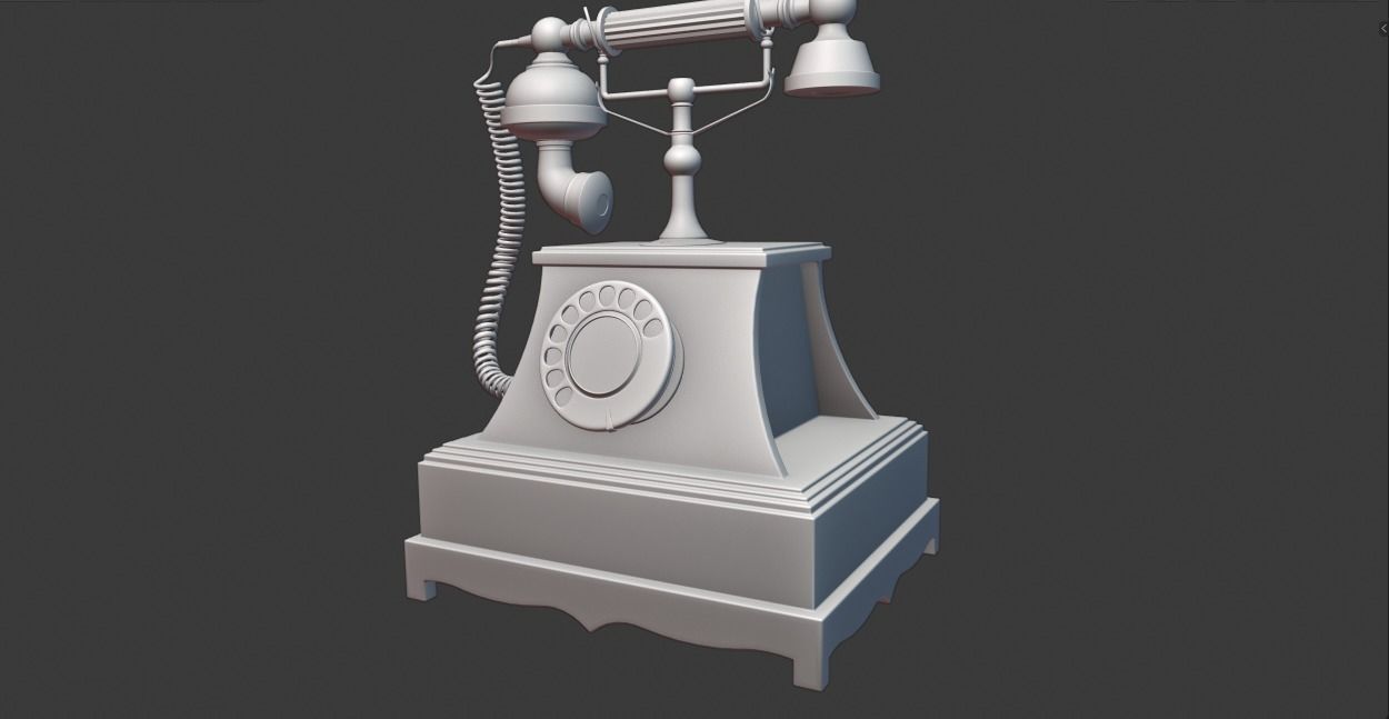 Vintage Telephone 3D model_16