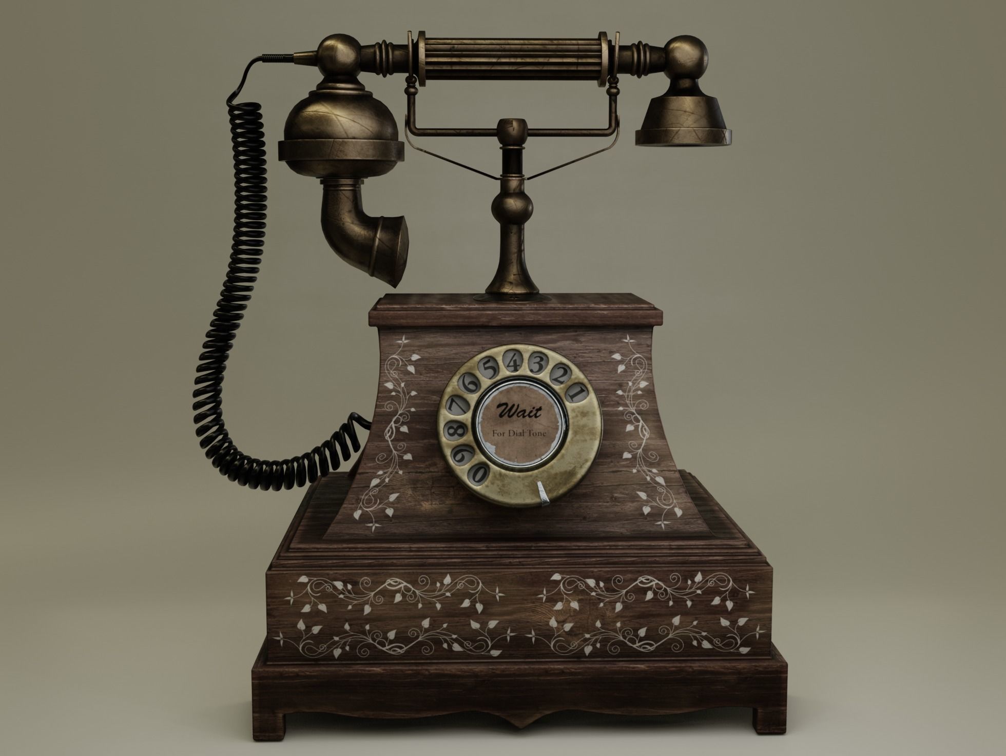 Vintage Telephone 3D model_2