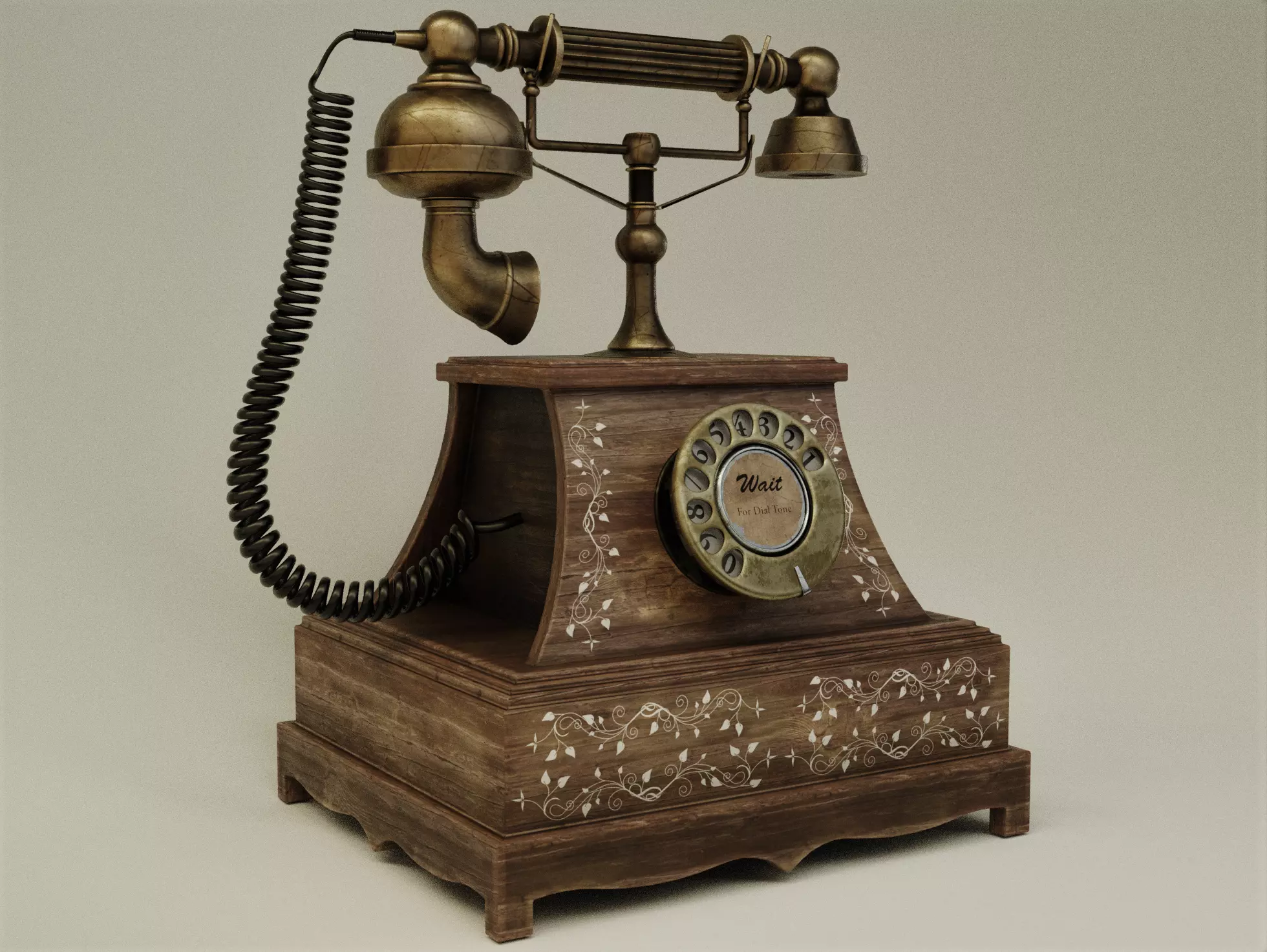 Vintage Telephone 3D model_0