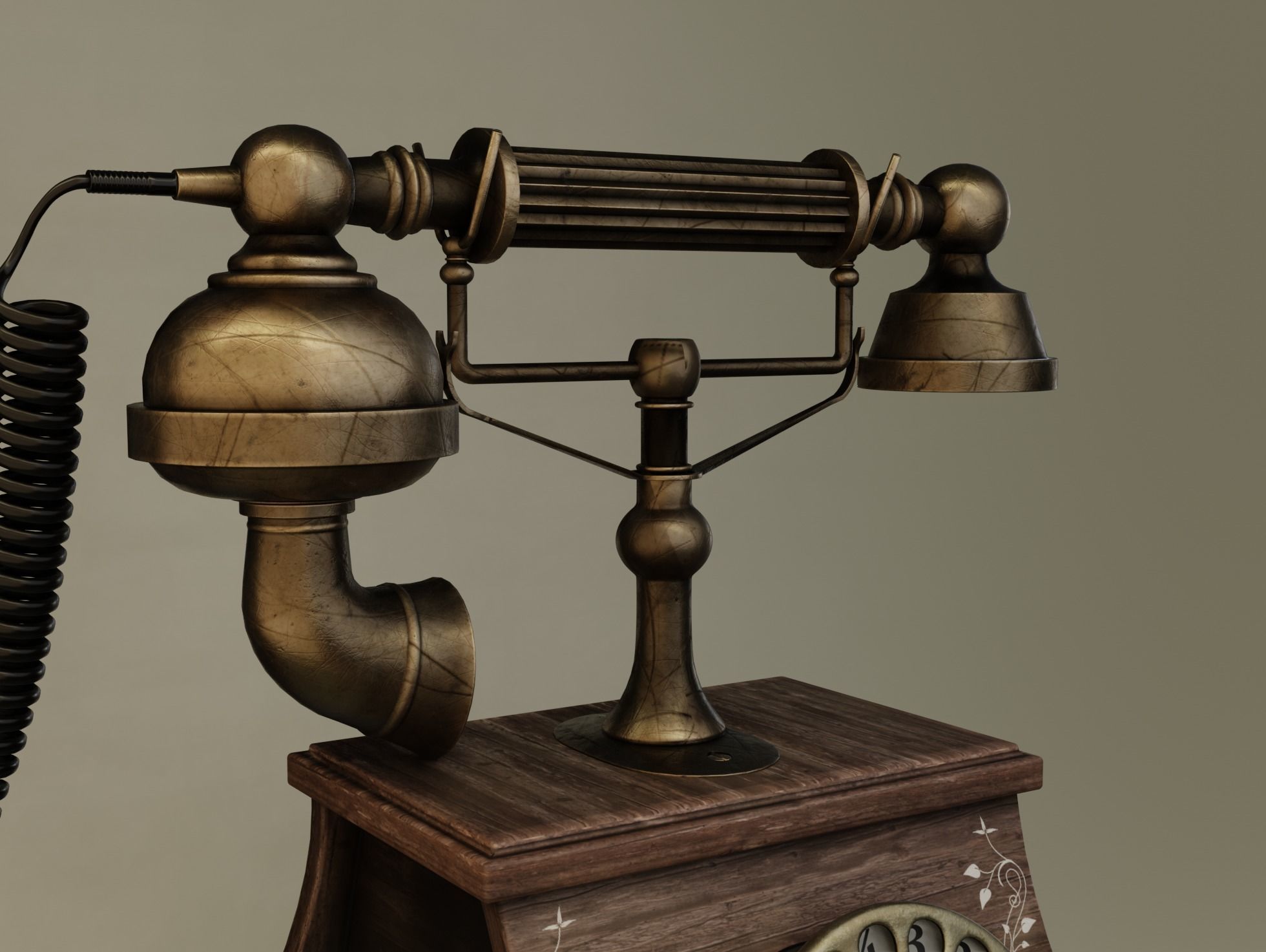 Vintage Telephone 3D model_5