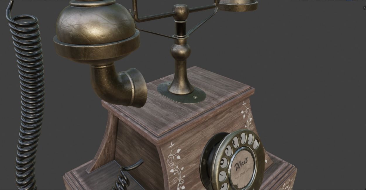 Vintage Telephone 3D model_12