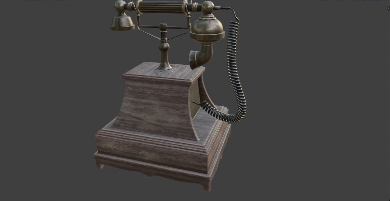 Vintage Telephone 3D model_10