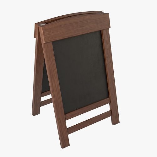 Menu Board Stand 01 Low-poly 3D model