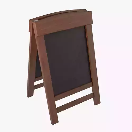 Menu Board Stand 01 Low-poly 3D model