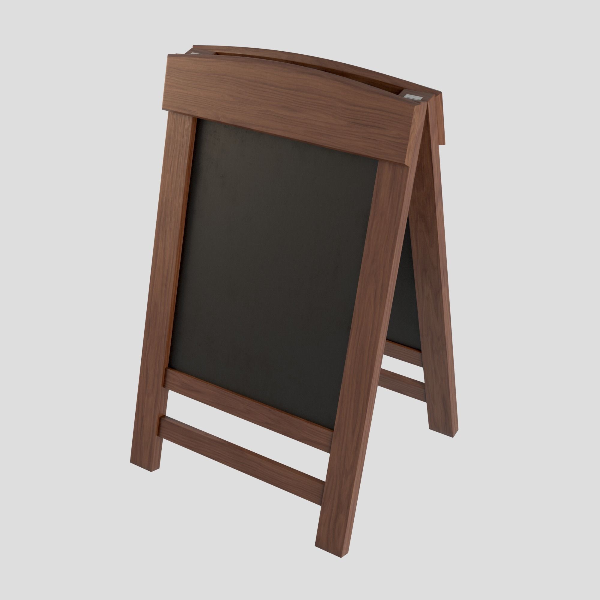 Menu Board Stand 01 Low-poly 3D model_4