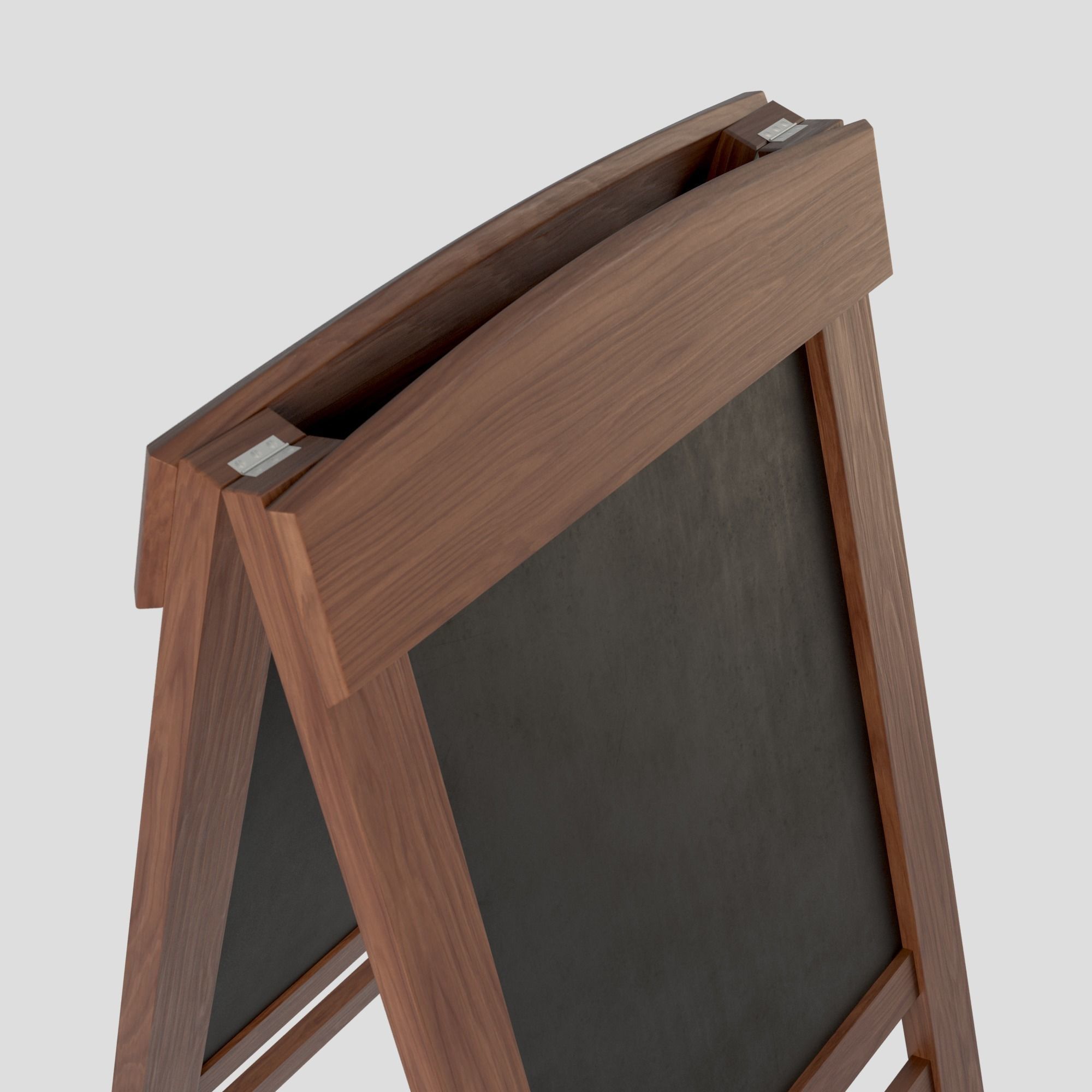 Menu Board Stand 01 Low-poly 3D model_1