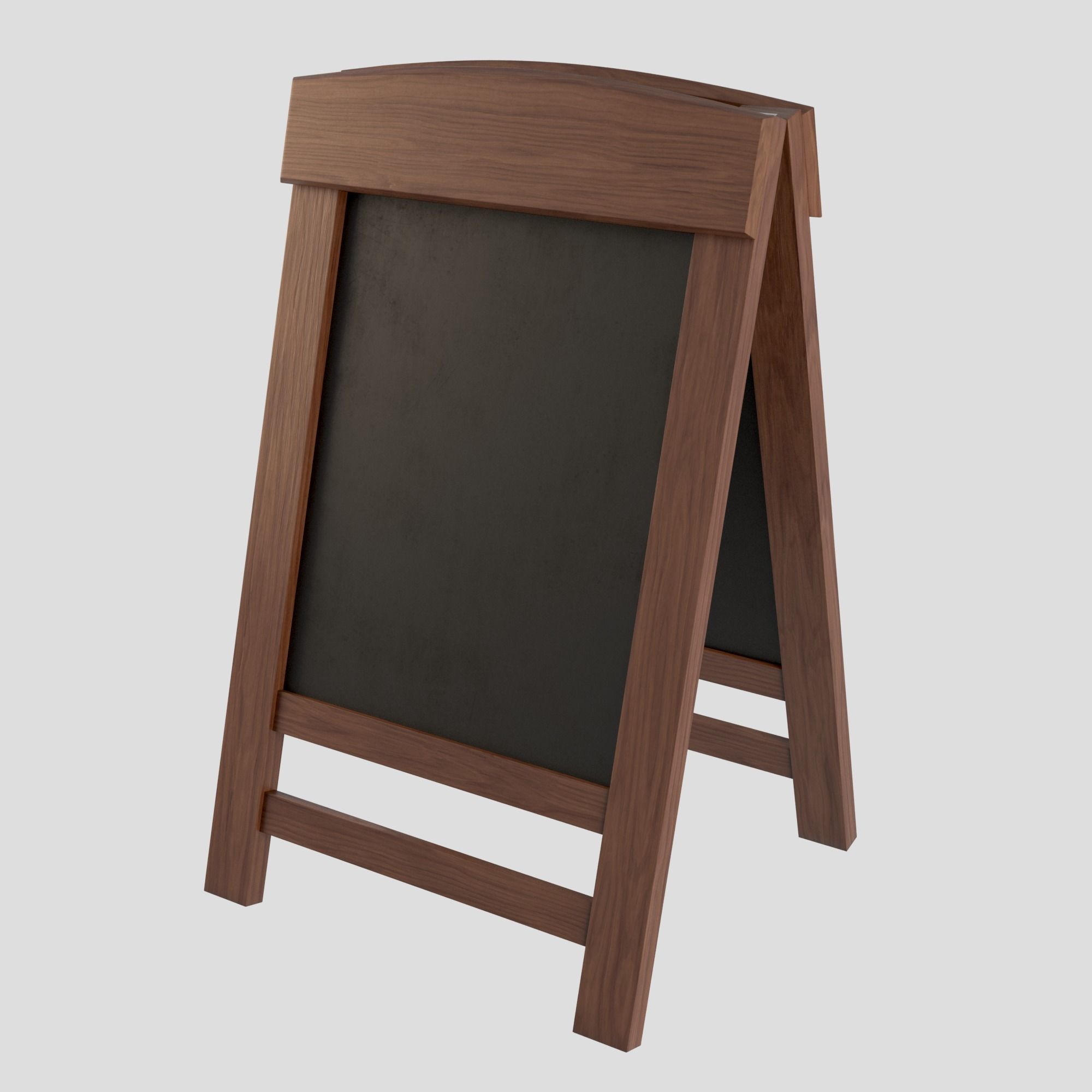 Menu Board Stand 01 Low-poly 3D model_5