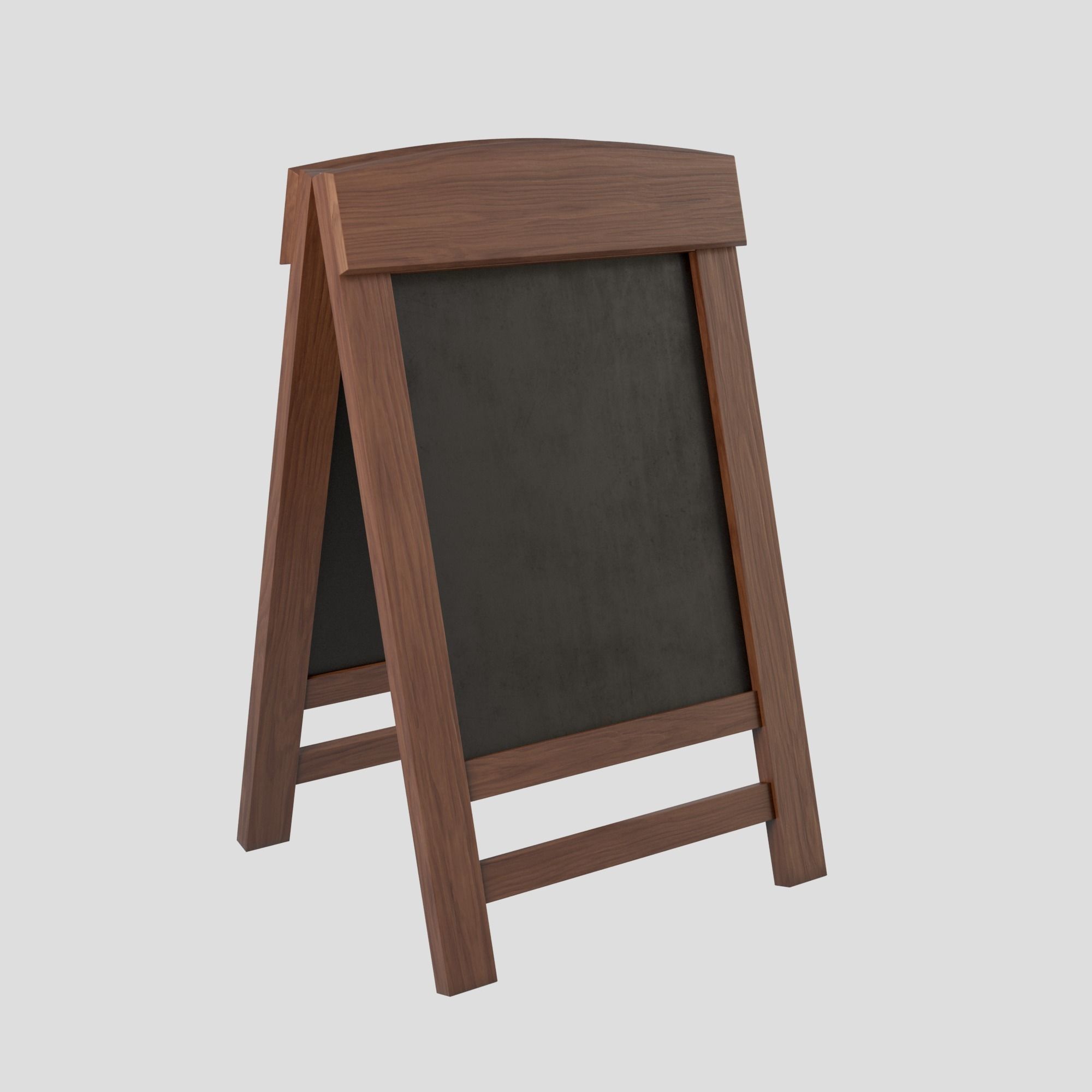 Menu Board Stand 01 Low-poly 3D model_2