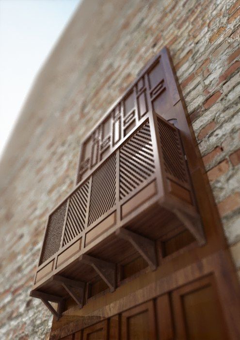 Arabic  Window Mashrabiya 3D model_2