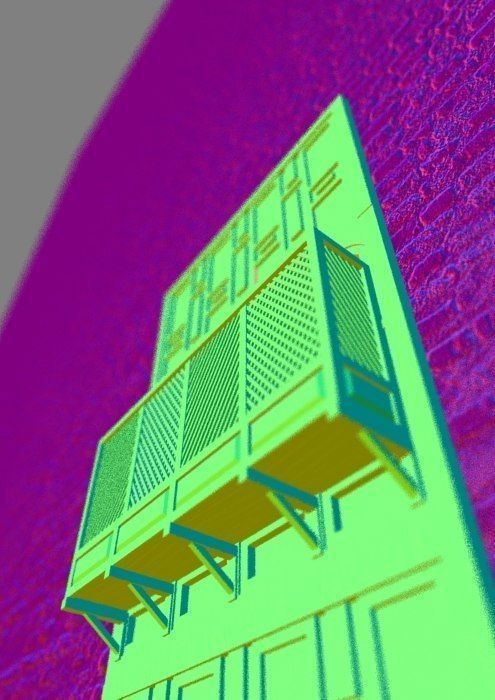 Arabic  Window Mashrabiya 3D model_4