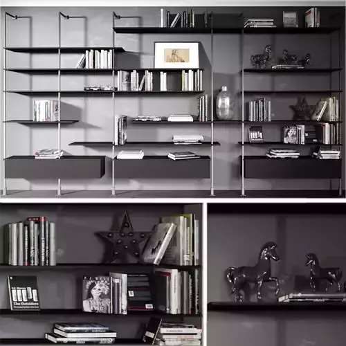 Shelving with modern decor