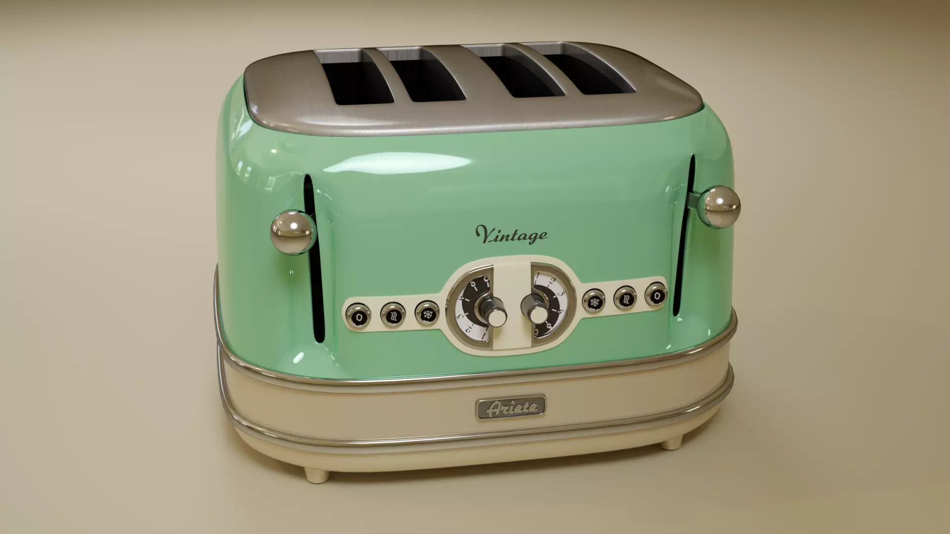 Ariete Vintage Toaster 3D Model 3D model_0