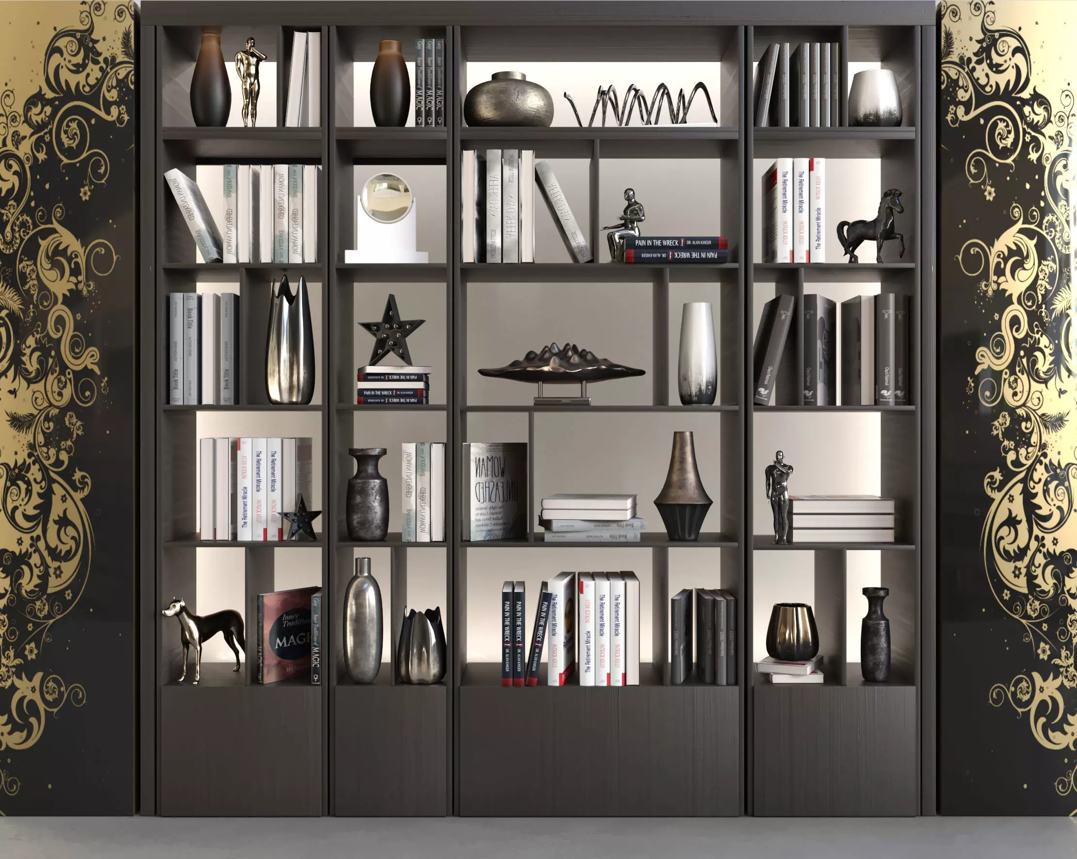 Wardrobe with decor 3D model