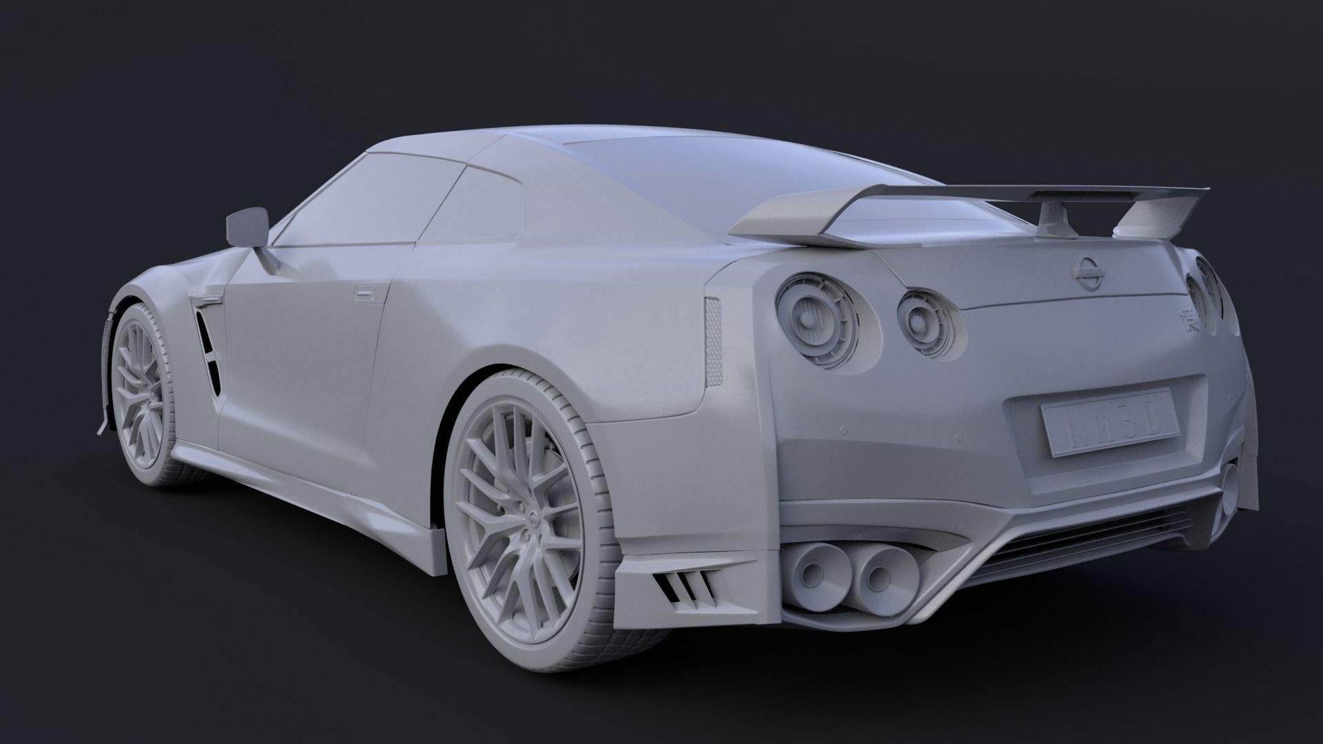 Nissan GTR R35 3D model_5