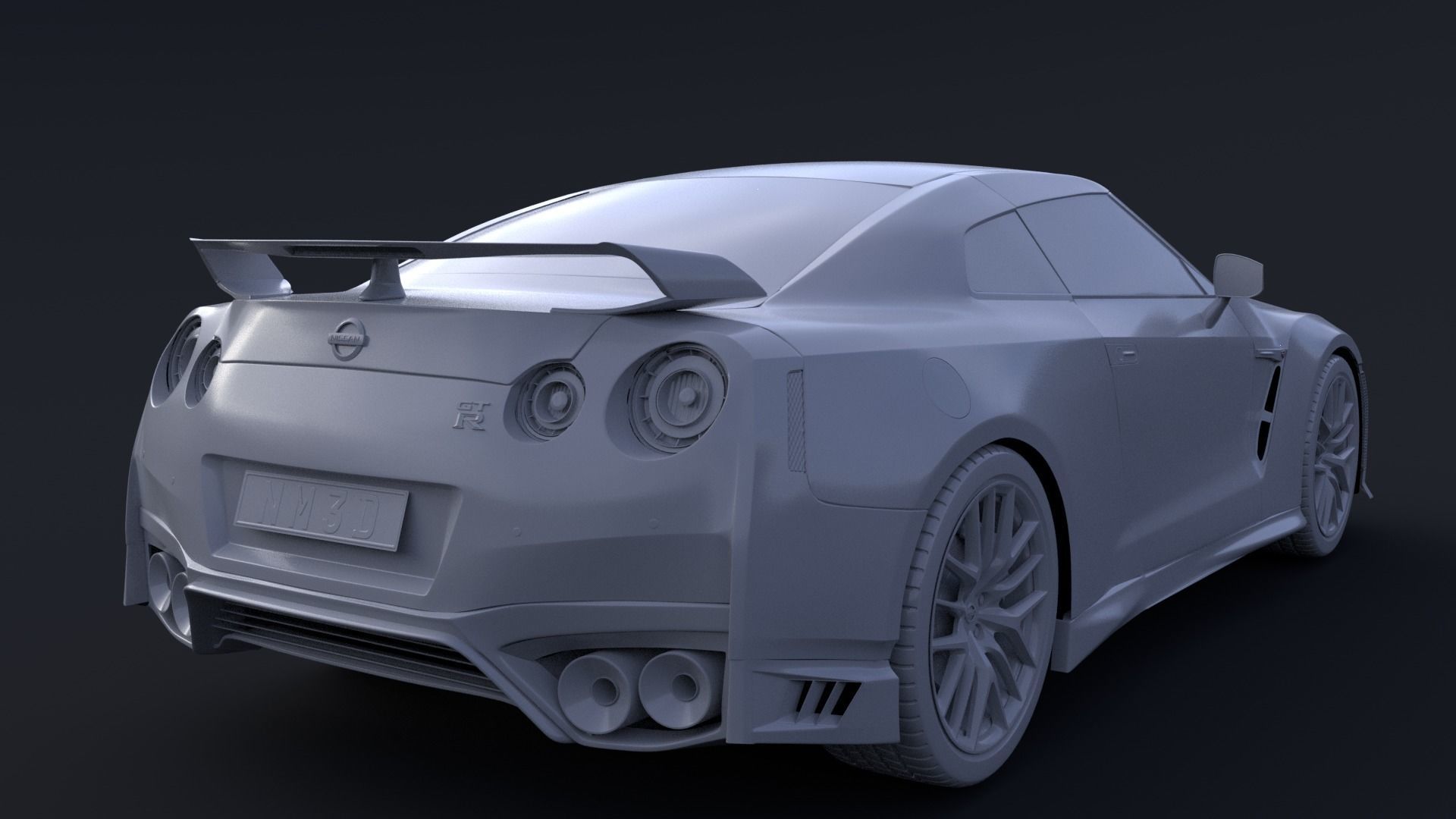 Nissan GTR R35 3D model_6