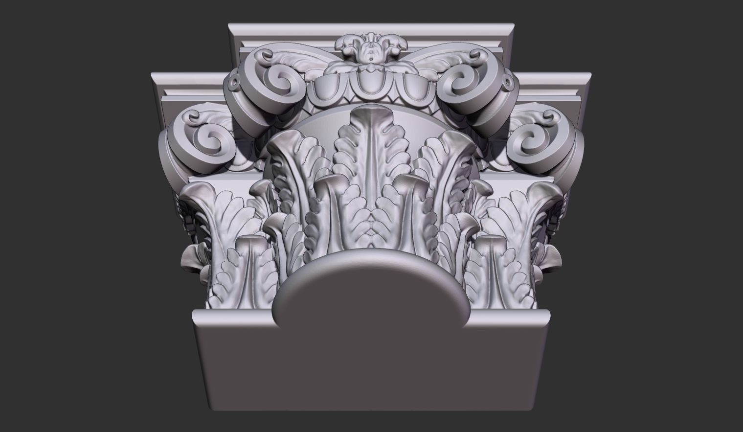 Corinthian capital 3D model_5