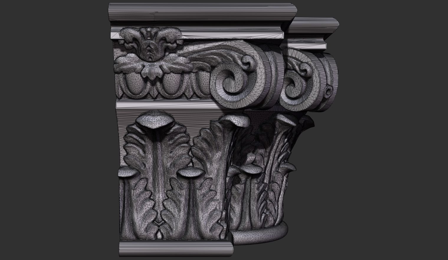Corinthian capital 3D model_8