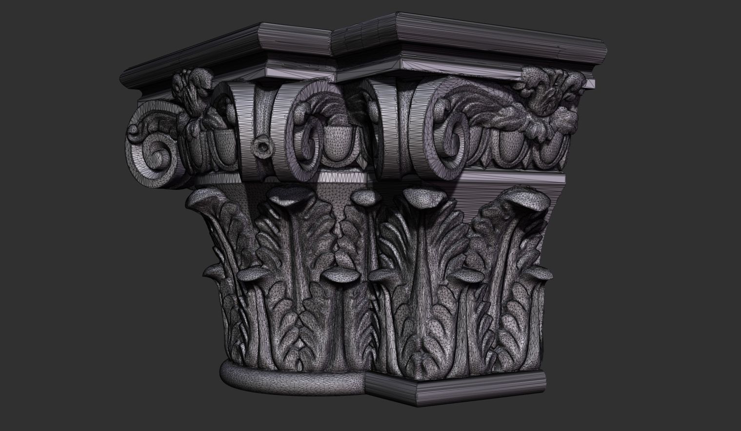 Corinthian capital 3D model_9