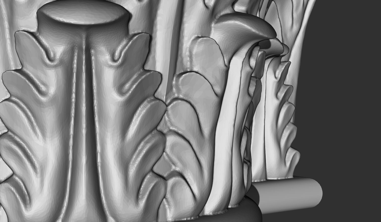 Corinthian capital 3D model_12