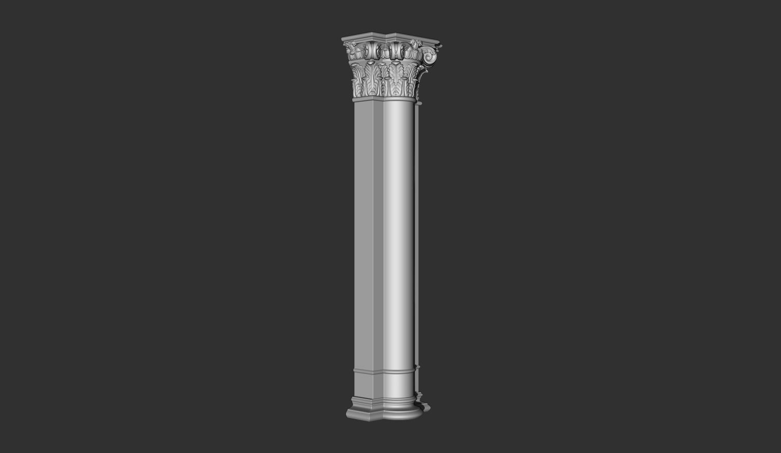 Corinthian capital 3D model_22