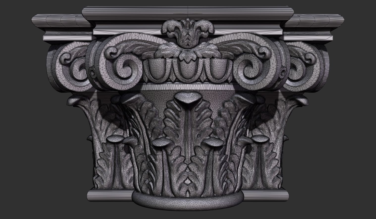 Corinthian capital 3D model_6