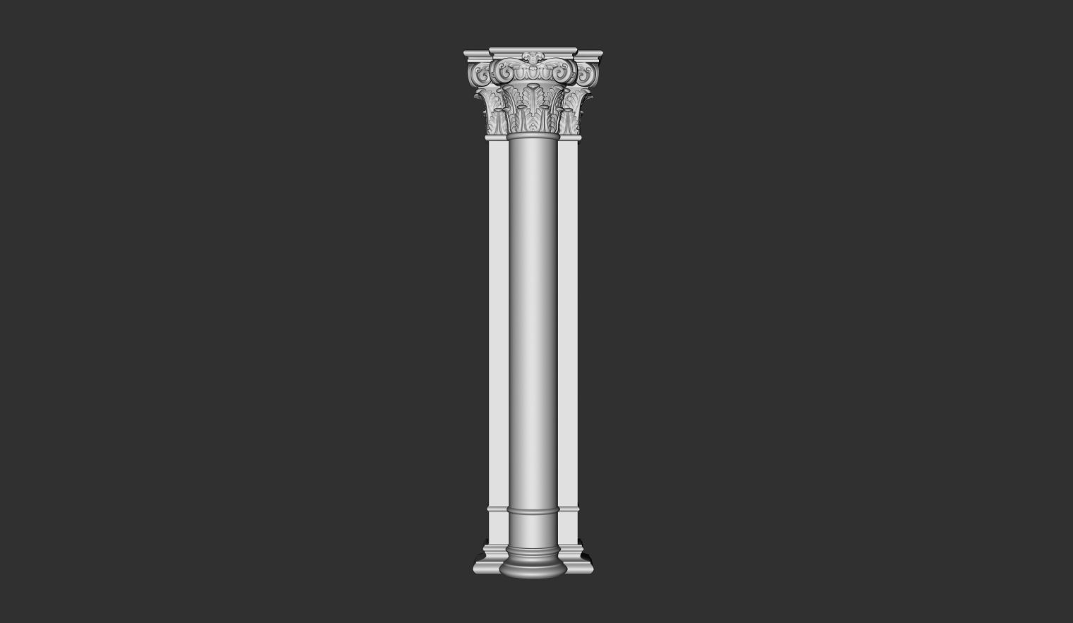 Corinthian capital 3D model_23