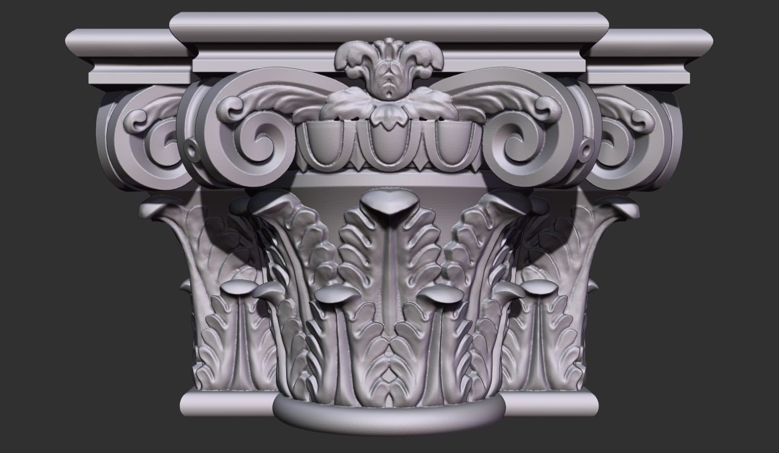 Corinthian capital 3D model_1